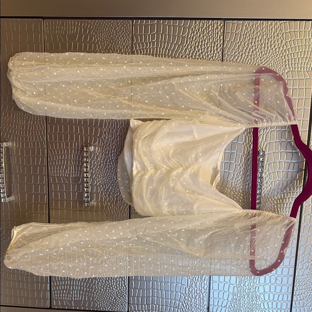 American Threads White Crop Top